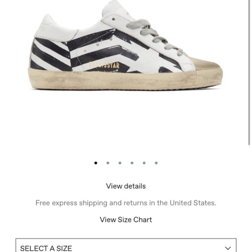 Used 1x Golden Goose White Flag Superstar Sneakers